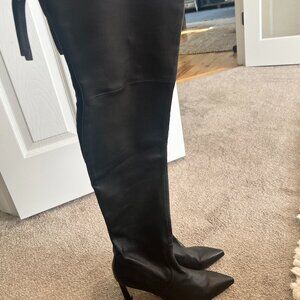 NWOT Stuart Weitzman Over the Knee 70 Black Boots